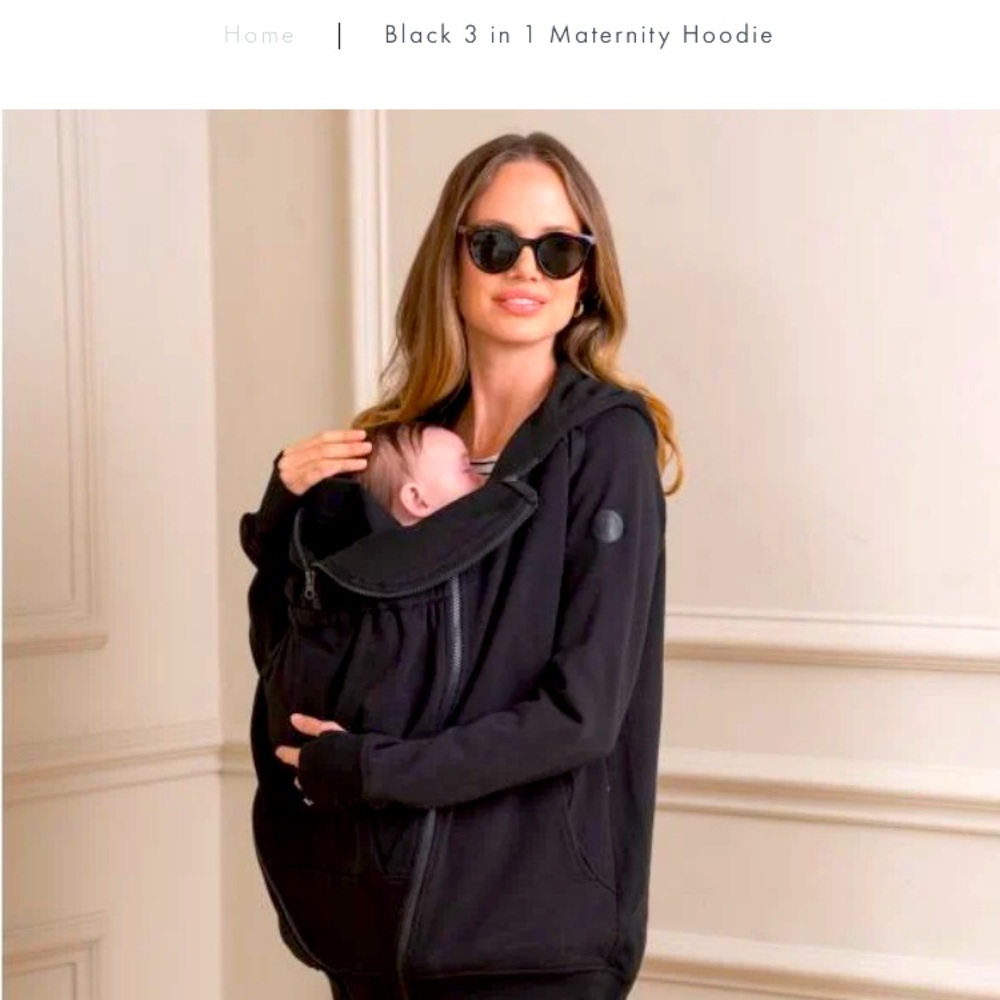 Beautiful EUC Seraphine maternity and baby wearing hoodie